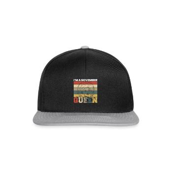 Dans un cadeau de chemise queen de novembre - Casquette snapback - noir/gris - Devant
