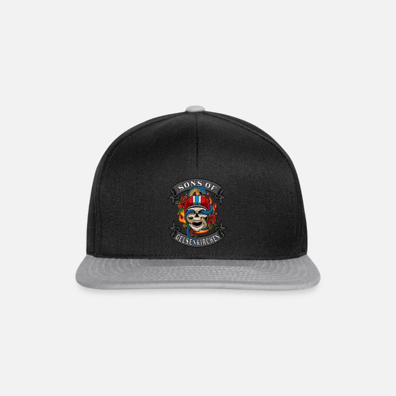 Gelsenkirchen Biker Gift sons of Gelsenkirchen - Snapback Cap - black/grey