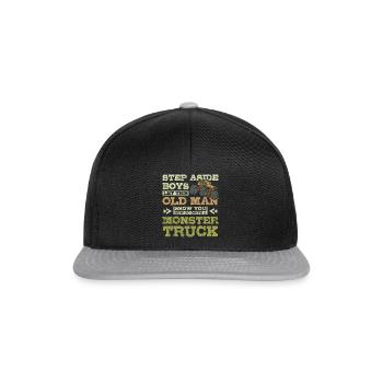Old man show you how to drive a Monster truck - Snapback Cap - Schwarz/Grau - Vorne
