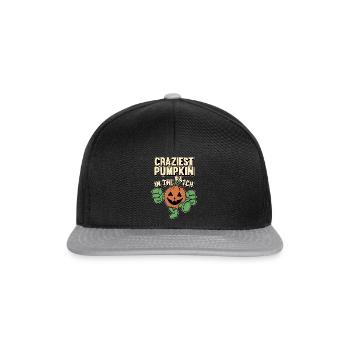Craziest Pumpkin In The Patch - Halloween Pumpkin - Snapback Cap - black/grey - Front