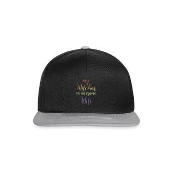 Lgbt Lesben Regenbogenfahne Bisexuell Queer - Snapback Cap - Schwarz/Grau - Vorne