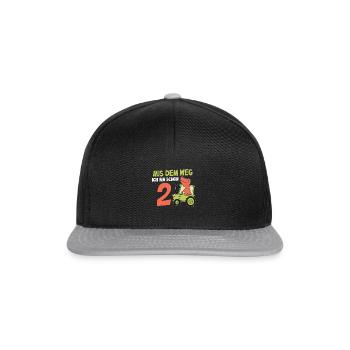 Aus dem weg Ich bin schon 2 - Snapback Cap - Schwarz/Grau - Vorne