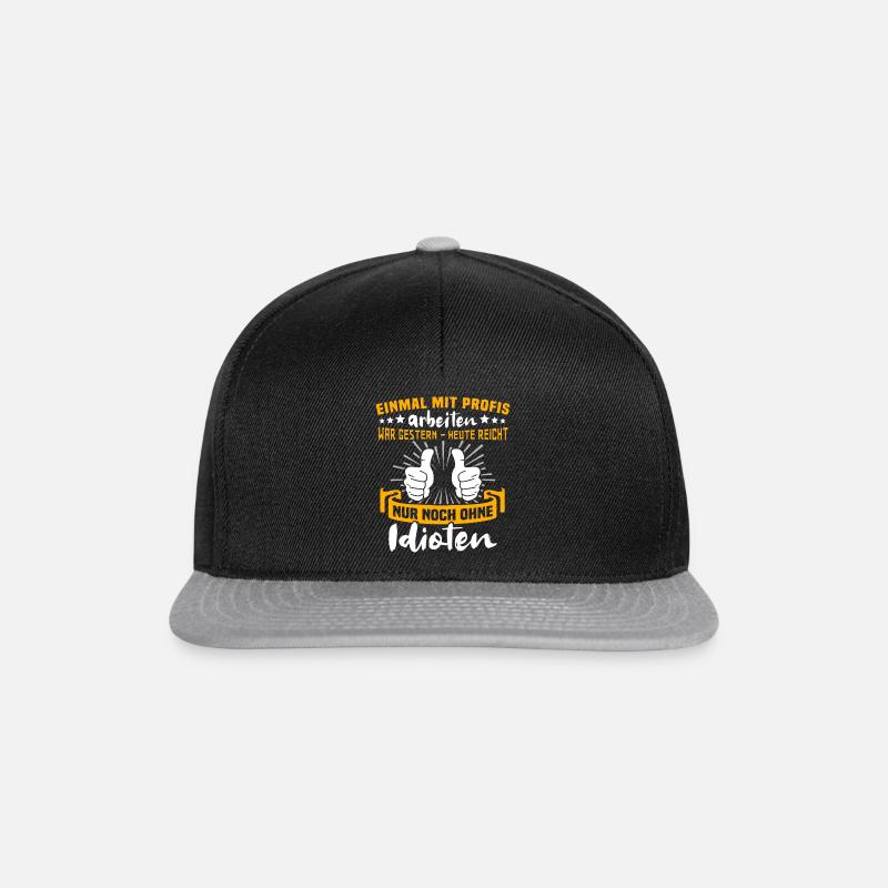 Profis Idioten Handwerker - Snapback Cap - Schwarz/Grau