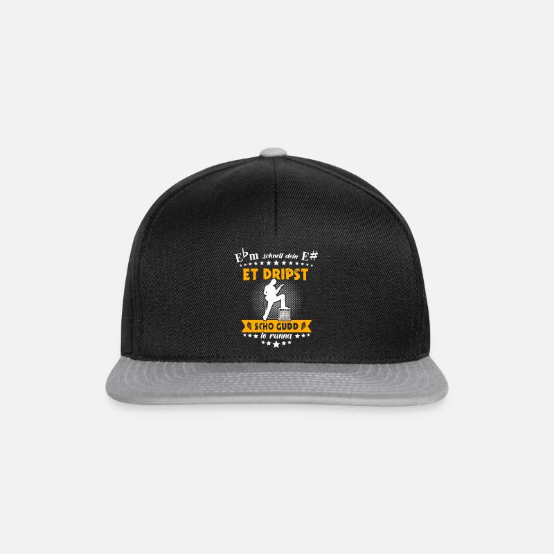 Musiker Saarland Ebm E# Saarländisch - Snapback Cap - Schwarz/Grau