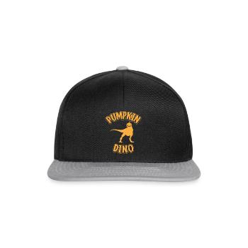 Halloween Dinosaur with Pumpkin I Funny Pumpkin Di - Snapback Cap - black/grey - Front