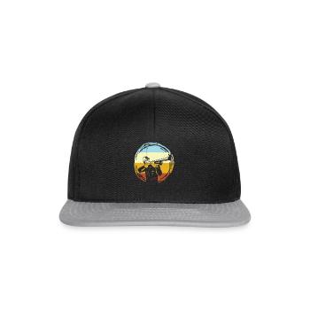 Vintage Tontaubenschießen - Snapback Cap - Schwarz/Grau - Vorne