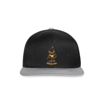 Halloween Pumpkin Saurus - Drôle de citrouille de dinosaure - Casquette snapback - noir/gris - Devant