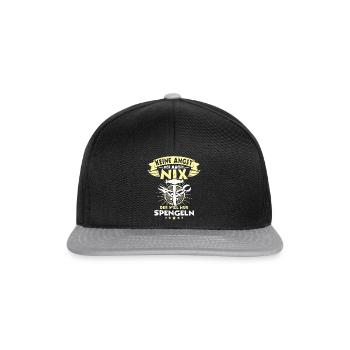 Spengler Spengeln Bauspengler - Snapback Cap - Schwarz/Grau - Vorne