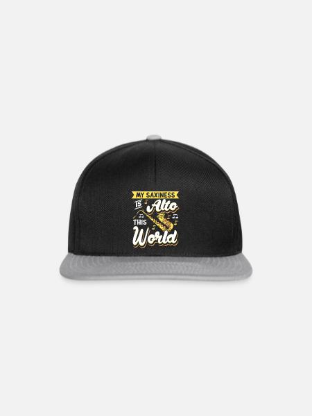 Saxophon Saxophonist - Snapback Cap - Schwarz/Grau