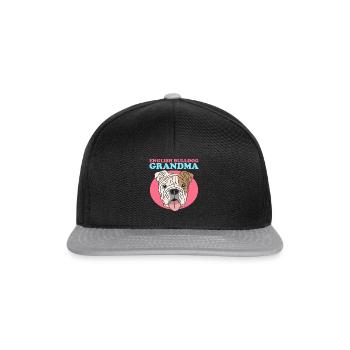 Deutsch Bulldog Grandma Dog Owner Gift - Snapback Cap - black/grey - Front