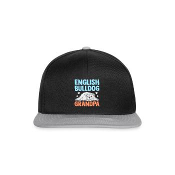 Deutsch Bulldog Grandpa Dog Owner Gift - Snapback Cap - black/grey - Front