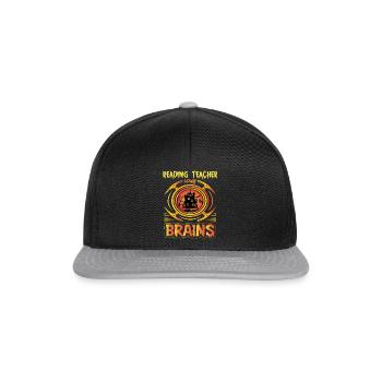 Lecture Les enseignants aiment les cerveaux Zombie Teacher School - Casquette snapback - noir/gris - Devant