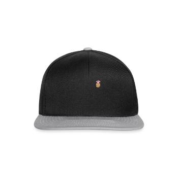 Axolotl Lover Axolotl Chest Pocket Kawaii Axolotl - Snapback Cap - Schwarz/Grau - Vorne