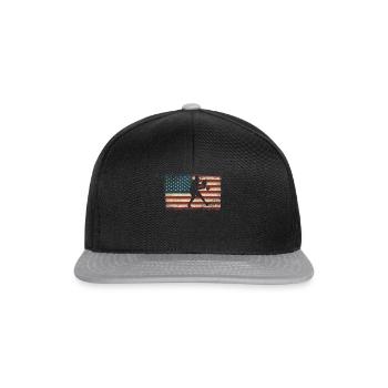Pickleball American Flag Vintage - Snapback Cap - black/grey - Front