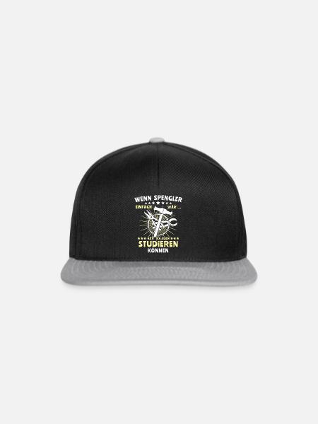 Spengler Bauspengler Spengeln - Snapback Cap - Schwarz/Grau
