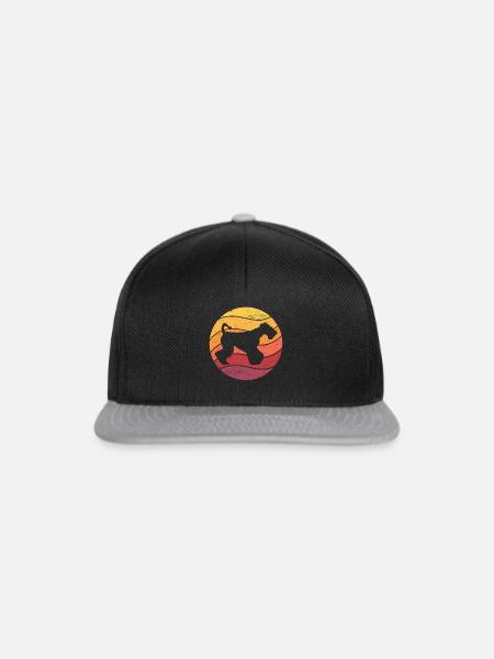 Airedale Terrier Hund - Snapback Cap - Schwarz/Grau