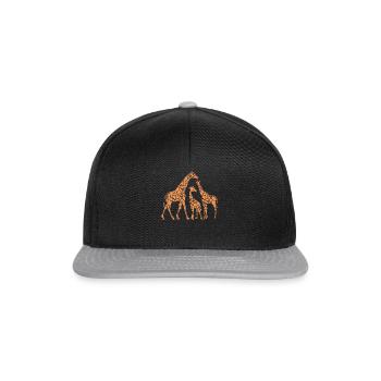 Girafe Lover Mignon Girafes I Mignon Girafe Zoo Gir - Casquette snapback - noir/gris - Devant