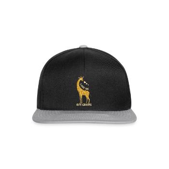 Giraffe Animal Zoo Giraffe Lover I Love The Cute G - Snapback Cap - Schwarz/Grau - Vorne