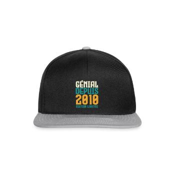 Génial depuis 2010 - Casquette snapback - noir/gris - Devant