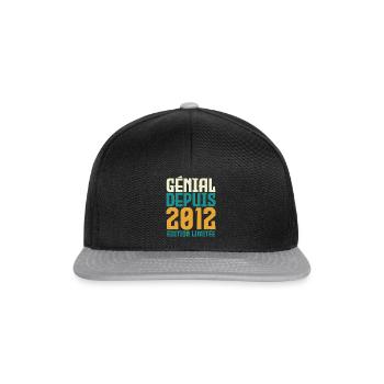 Génial depuis 2012 - Casquette snapback - noir/gris - Devant