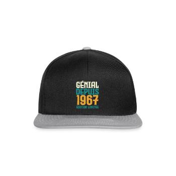 Génial depuis 1967 - Casquette snapback - noir/gris - Devant