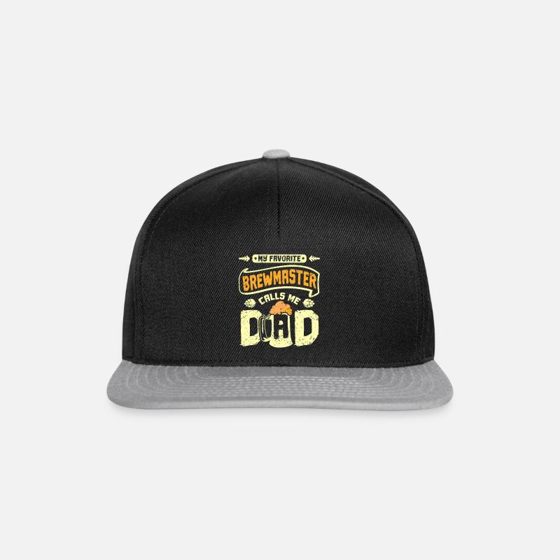 My favorite brewmaster calls me dad - Snapback Cap - black/grey