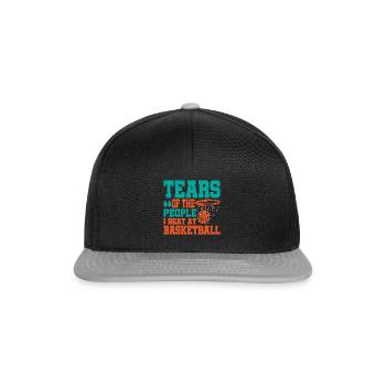 Les larmes des gens que j’ai battus au basketball - Casquette snapback - noir/gris - Devant