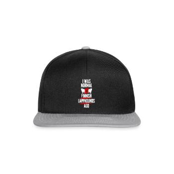 Ich war normal 2 Lapphunds voher - Snapback Cap - Schwarz/Grau - Vorne