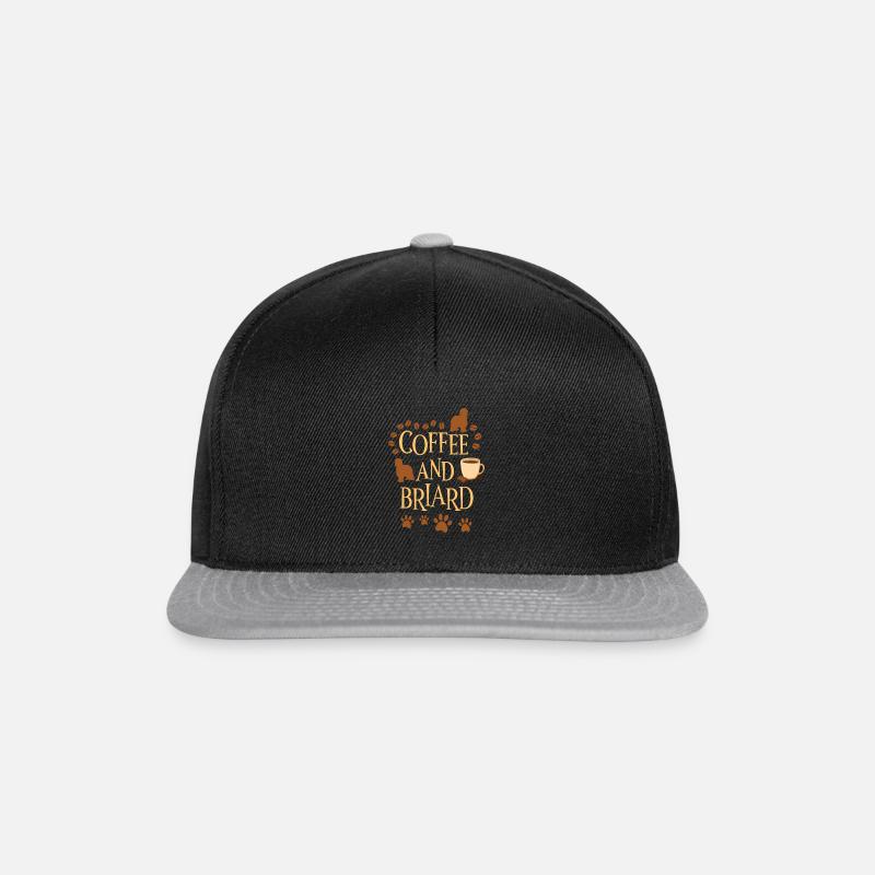 Kaffee und Briard - Snapback Cap - Schwarz/Grau