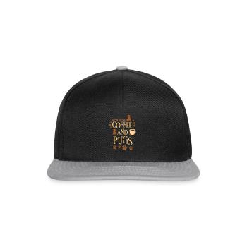 Café et carlin - Casquette snapback - noir/gris - Devant