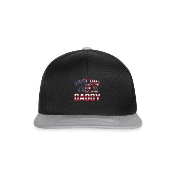 Première fois que papa drapeau américain papa pour être papa P - Casquette snapback - noir/gris - Devant