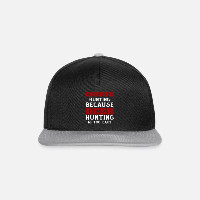 Kojotenjagd Kojote Geschenk - Snapback Cap - Schwarz/Grau