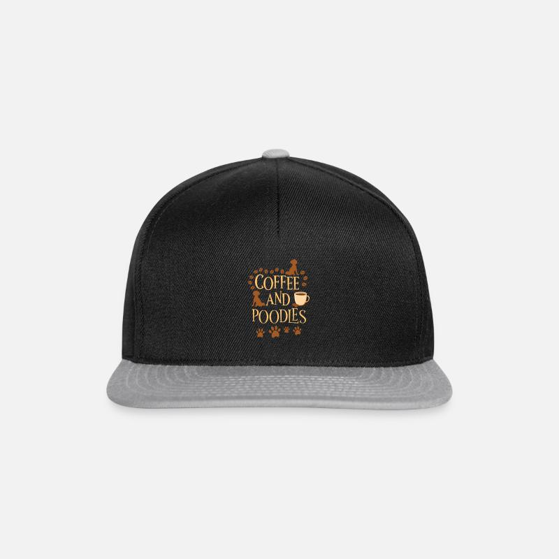 Kaffee und Pudel - Snapback Cap - Schwarz/Grau