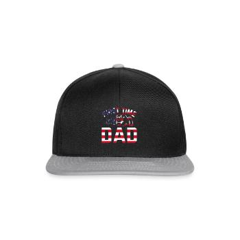 Première fois papa drapeau américain papa pour être papa Pat - Casquette snapback - noir/gris - Devant