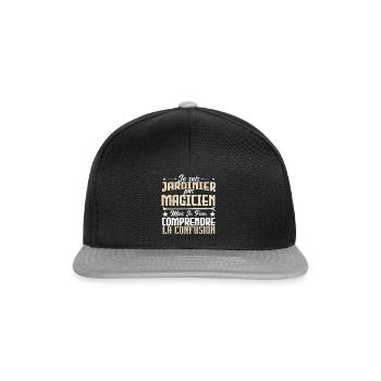 je suis Jardinier pas magicien - Casquette snapback - noir/gris - Devant