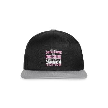 je suis Coiffeuse pas magicienne - Casquette snapback - noir/gris - Devant