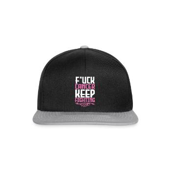 F*ck Cancer - Casquette snapback - noir/gris - Devant