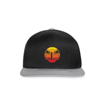 Sports nautiques SUP Girl - Coucher de soleil Stand Up Paddle Boa - Casquette snapback - noir/gris - Devant