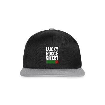 Lucky Bocce Shirt - Snapback Cap - black/grey - Front