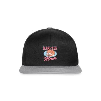 Hamster Mom | Dwarf Hamster Golden Hamster Gift - Snapback Cap - black/grey - Front