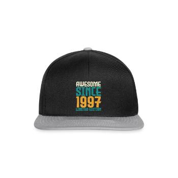 Awesome Since 1997 limited edition. - Snapback Cap - black/grey - Front