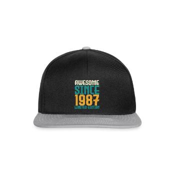Awesome Since 1987 limited edition. - Casquette snapback - noir/gris - Devant
