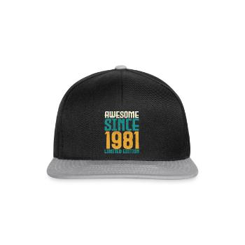 Awesome Since 1981 limited edition. - Casquette snapback - noir/gris - Devant