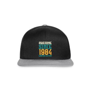 Awesome Since 1984 limited edition. - Snapback Cap - black/grey - Front
