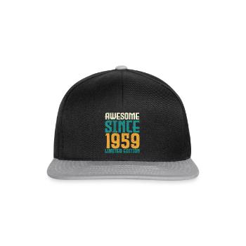 Awesome seit 1959 limitierte Auflage. - Snapback Cap - Schwarz/Grau - Vorne