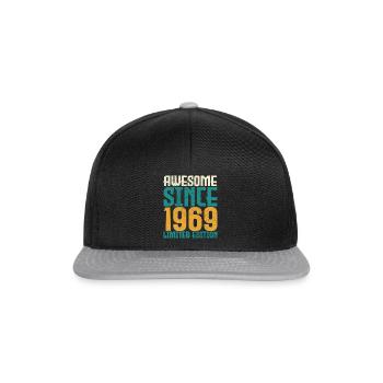 Awesome Since 1969 limited edition. - Snapback Cap - black/grey - Front