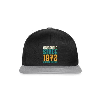 Awesome Since 1972 limited edition. - Snapback Cap - black/grey - Front