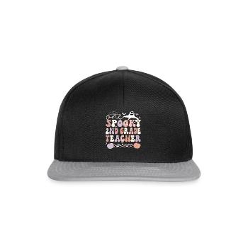 2nd Grade Teacher Halloween 2nd Team Second Grade - Snapback Cap - black/grey - Front