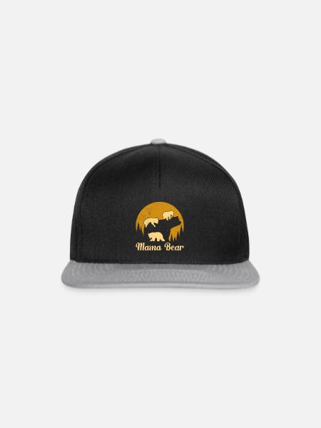 Mama Bär werdende Mama - Snapback Cap - Schwarz/Grau
