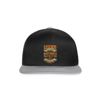 2021 November Birthday Legend - Snapback Cap - black/grey - Front